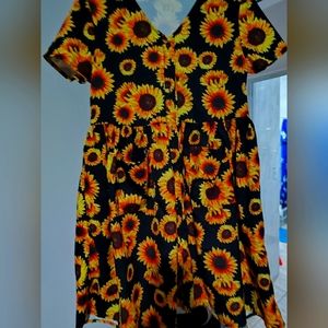 Shein kids dress sunflower